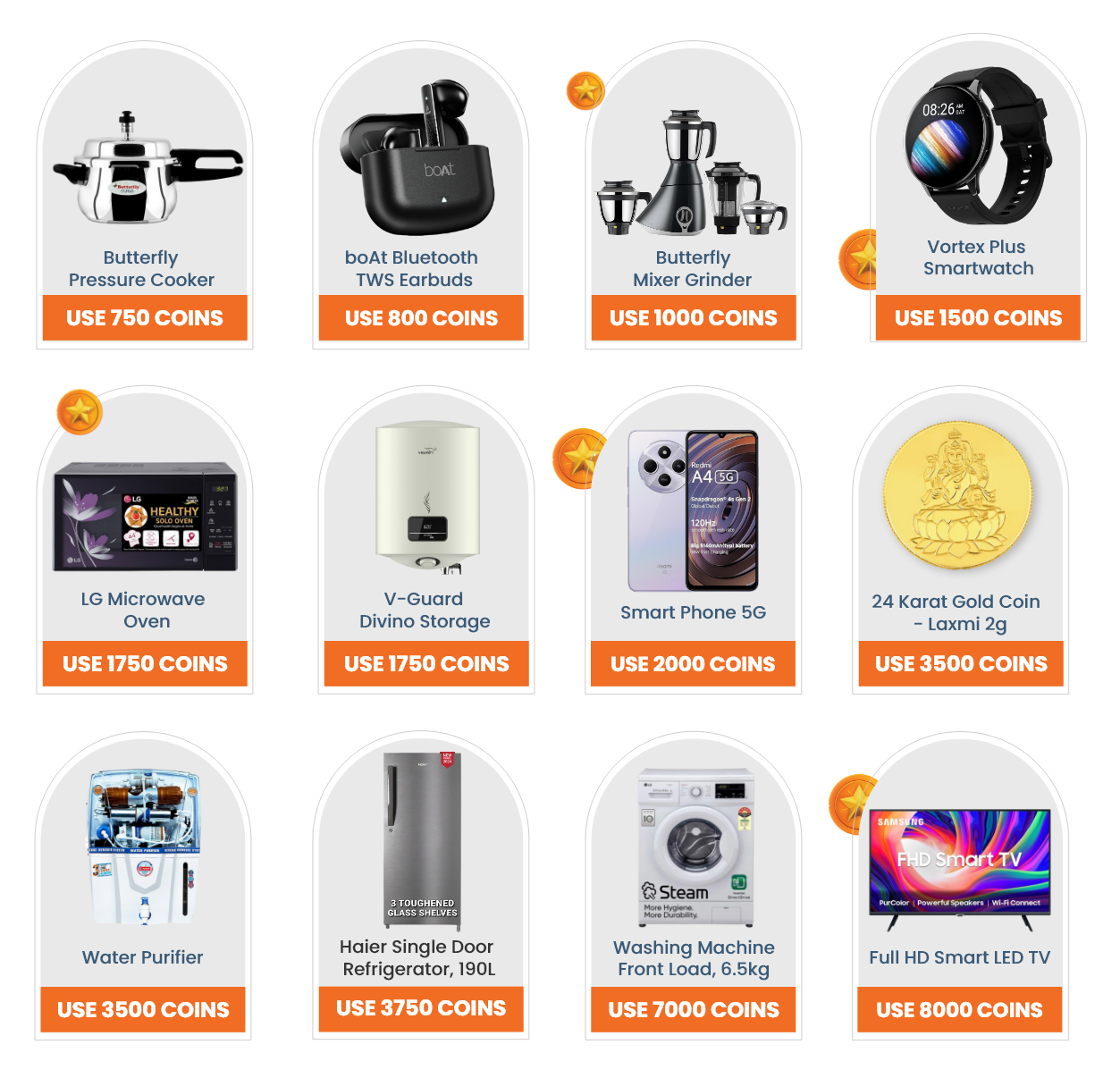 CLUB Coins store for redeeming rewards