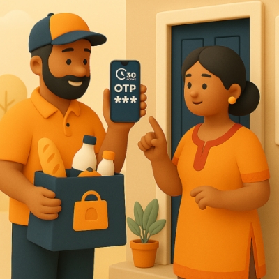 Orders delivered to customer doorstep