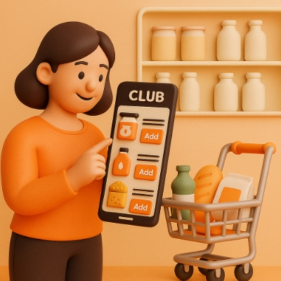 Place order through CLUB app